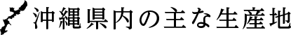 沖縄県内の主な生産地